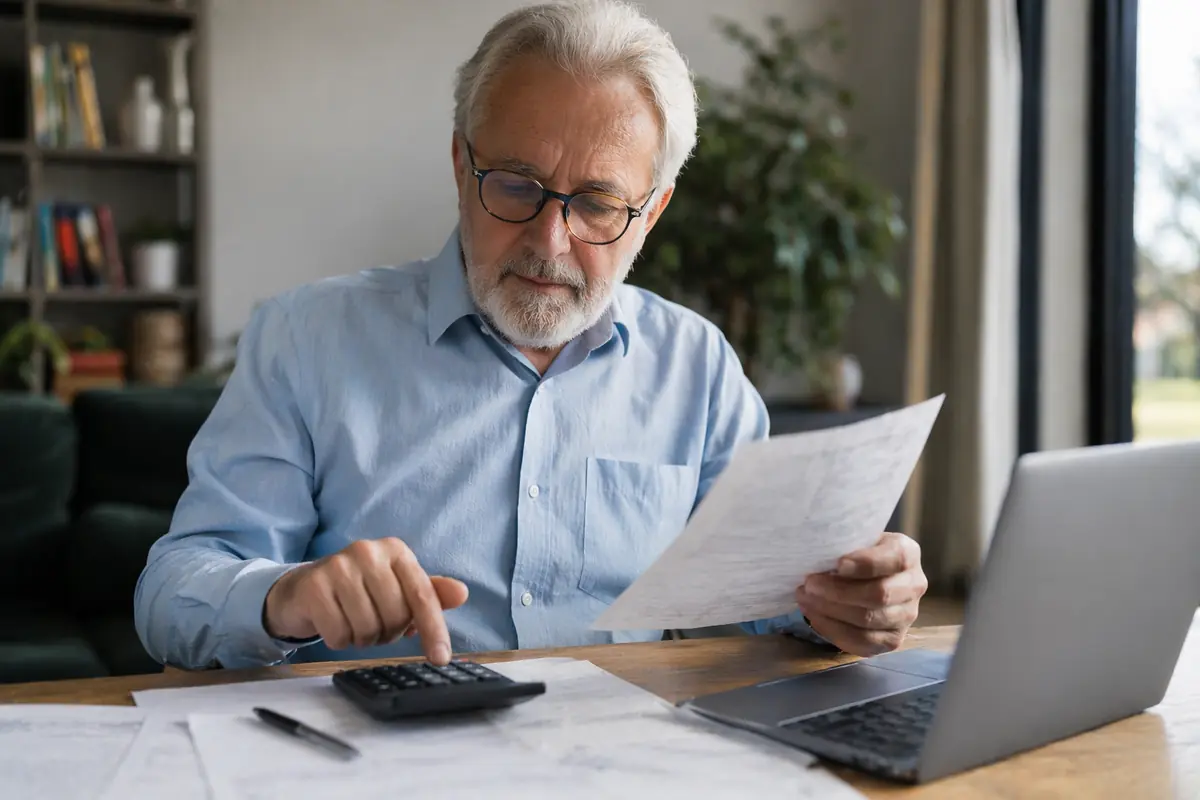 uomo che conteggia spese per il rimborso